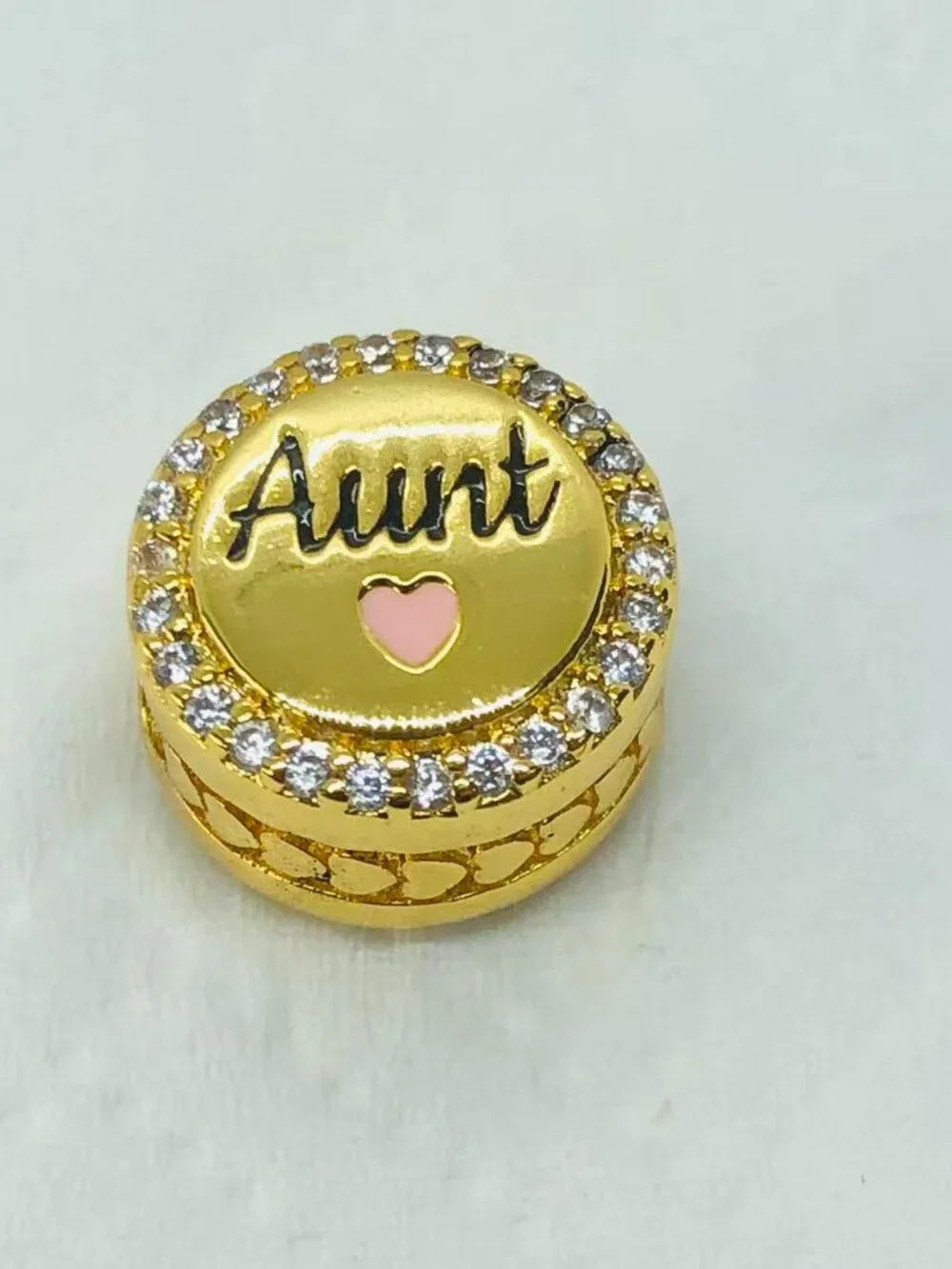 ✨ ✨Pandora Love Aunt Bead exclusive Charm Gold Plating Travel Jewelry